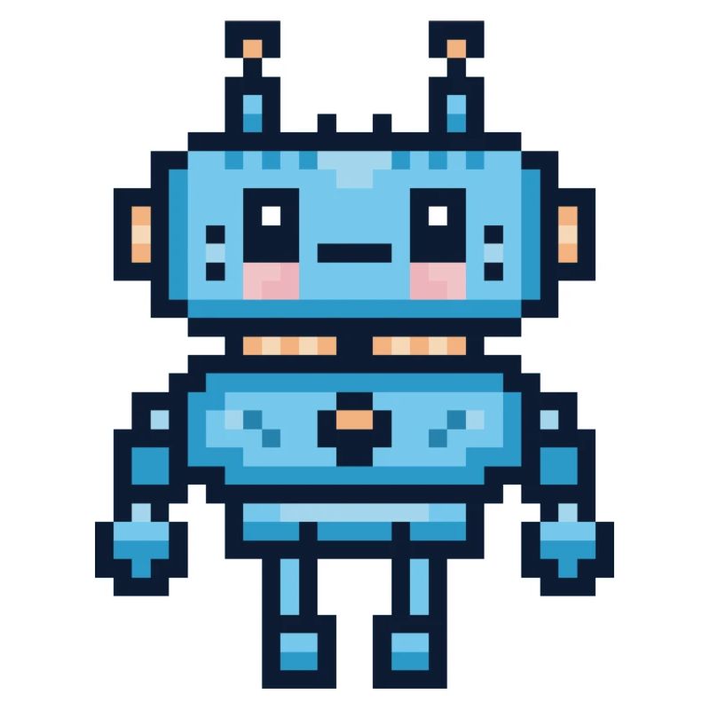 Pixel art robot