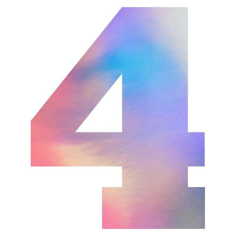 Numéro 4 coloré