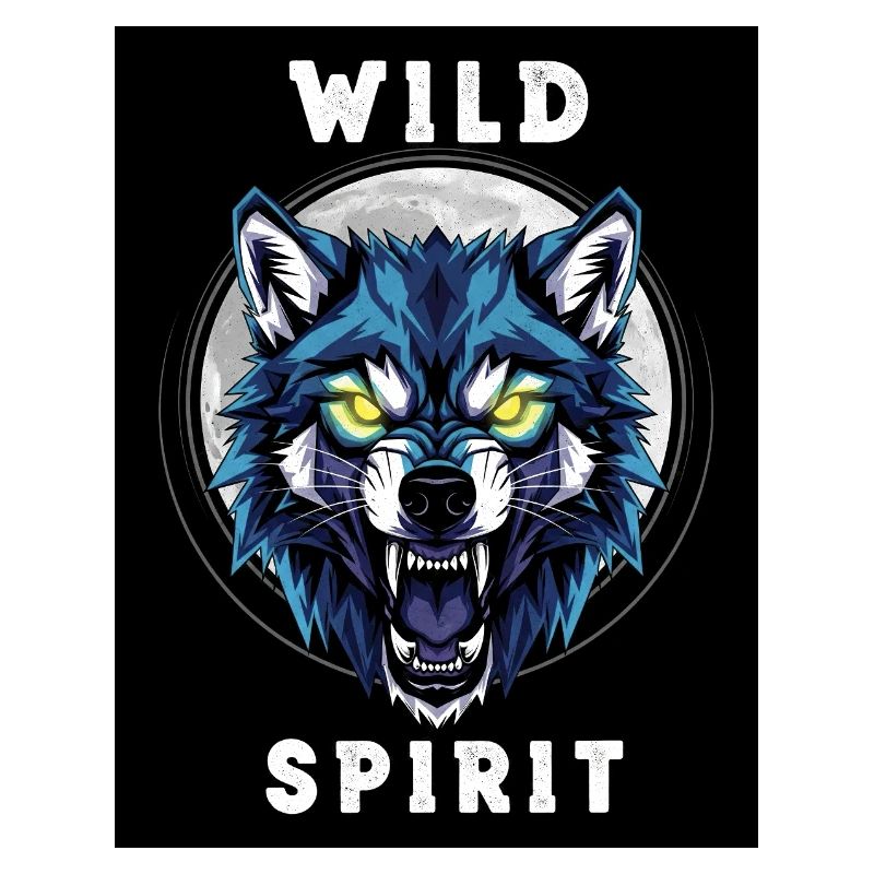 Wild Wolf Ghost Dinosaur Design