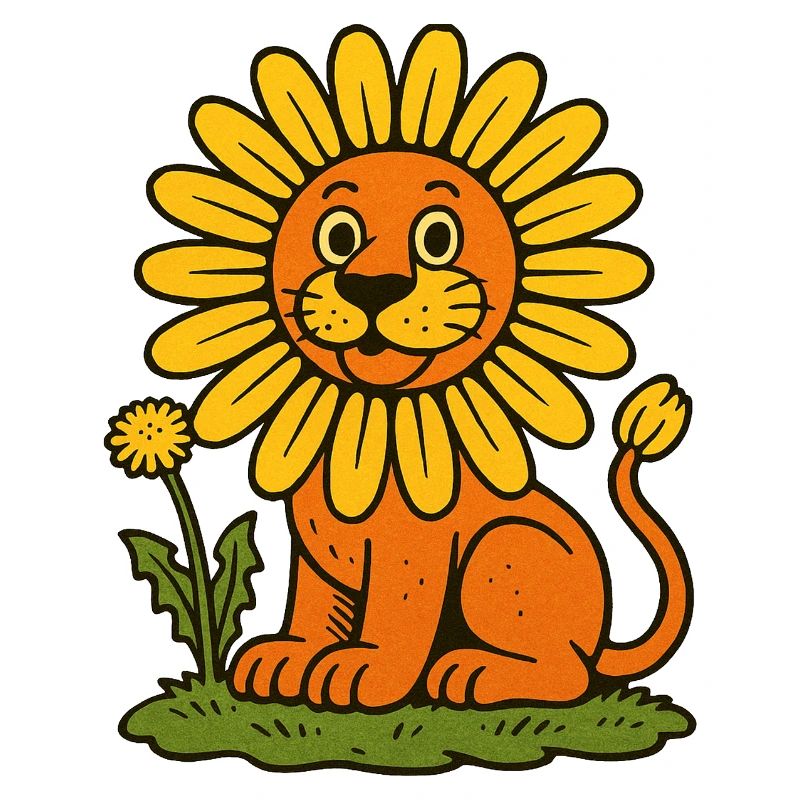 Sonnenblumenmähnenlöwe