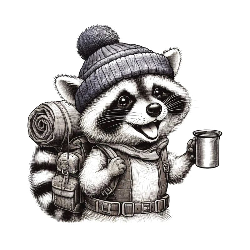 Backpacker Waschbär