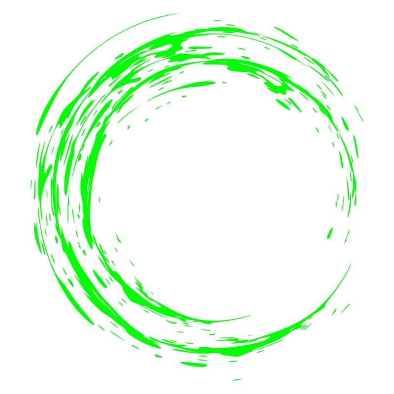 Cercle vert brosse