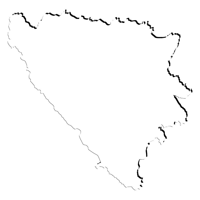 Carte de la Bosnie comme plan