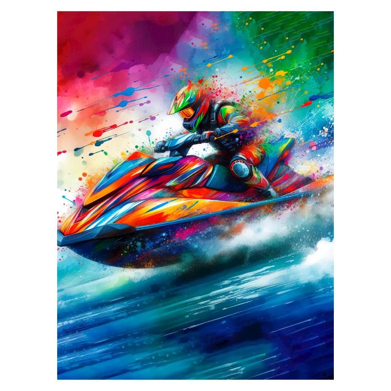 Jet ski at full speed