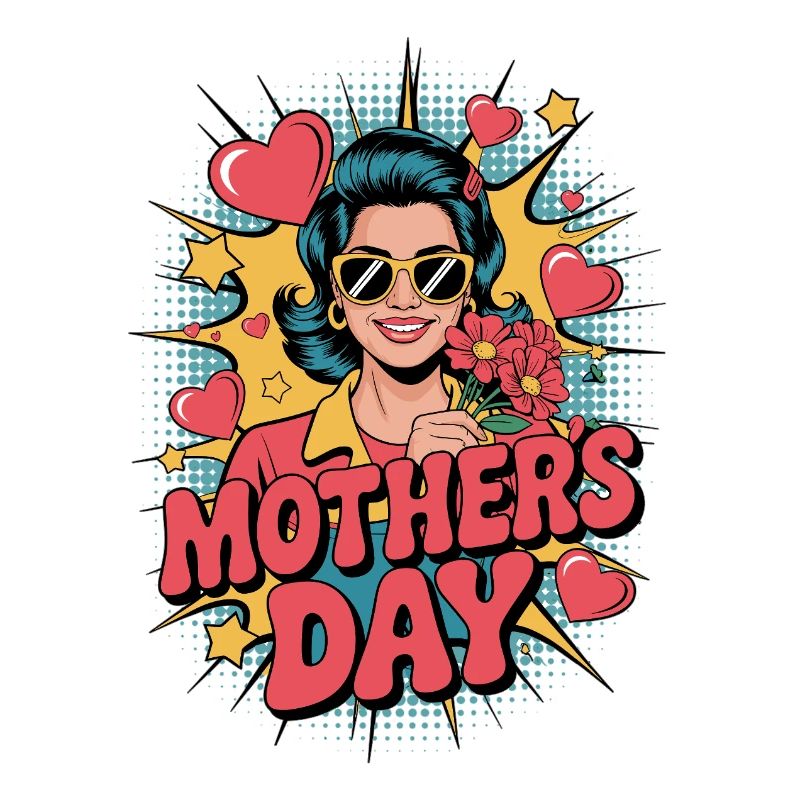 Supermom – Popart Muttertagsmotiv