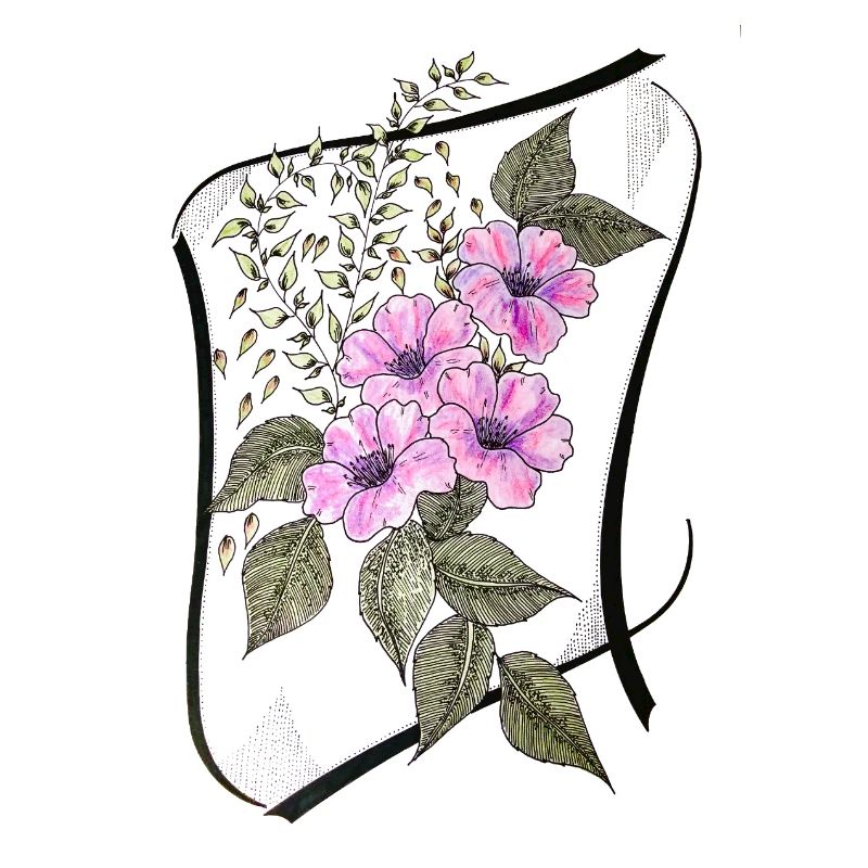 Corset de vrilles de fleurs