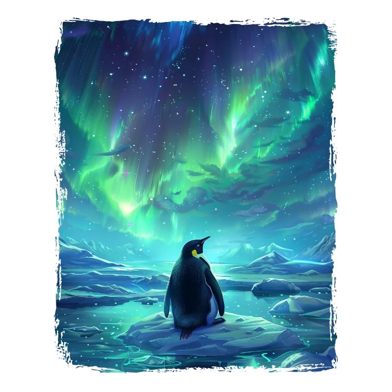 Nordlichter Tier Aurora Borealis Pinguin