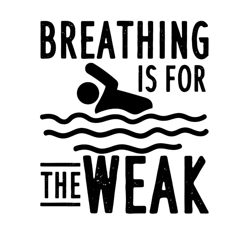 Swimmer Without Breath Swimming Instructor Saying