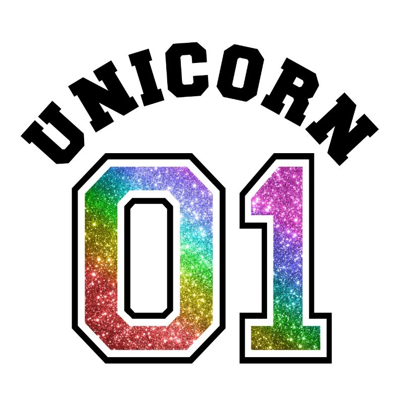 Unicorn 01 Rainbow Glitter