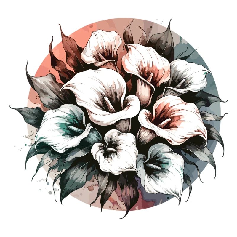 Calla Lilies Drawn