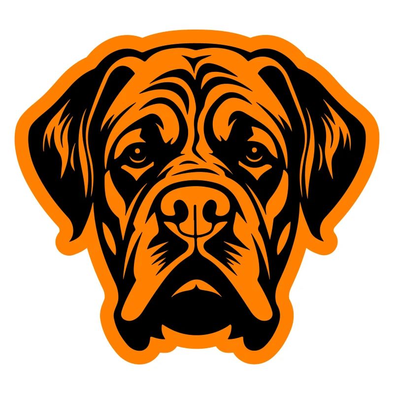 Mastiff Dog Head