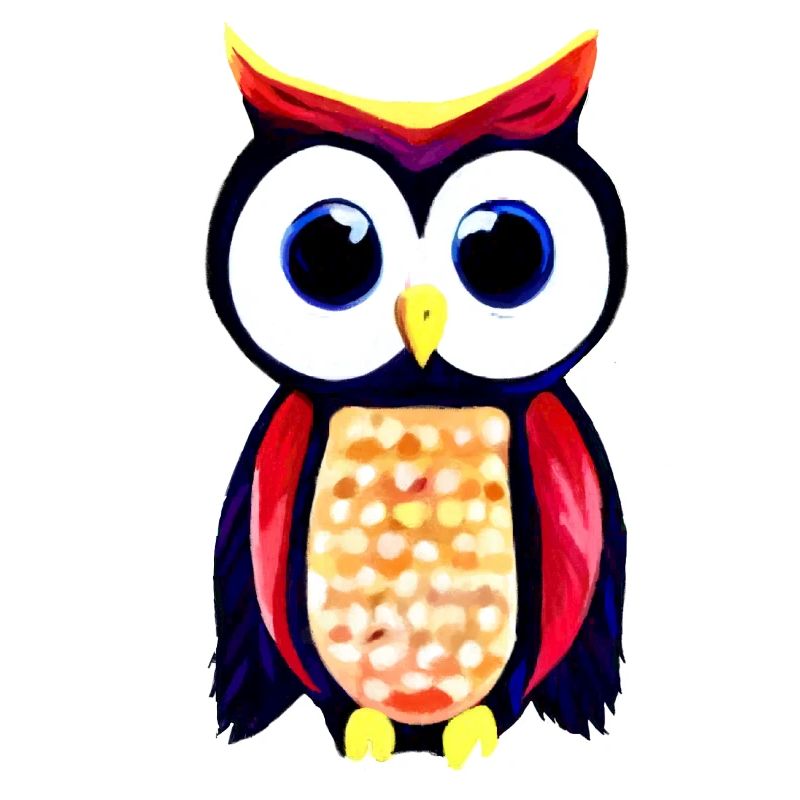 Owl with big curious eyes