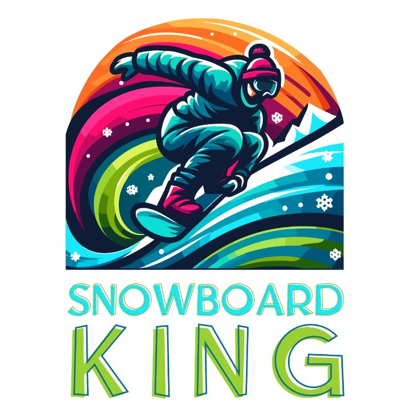 Vivid Snowboarding KIng Warrior Illustration