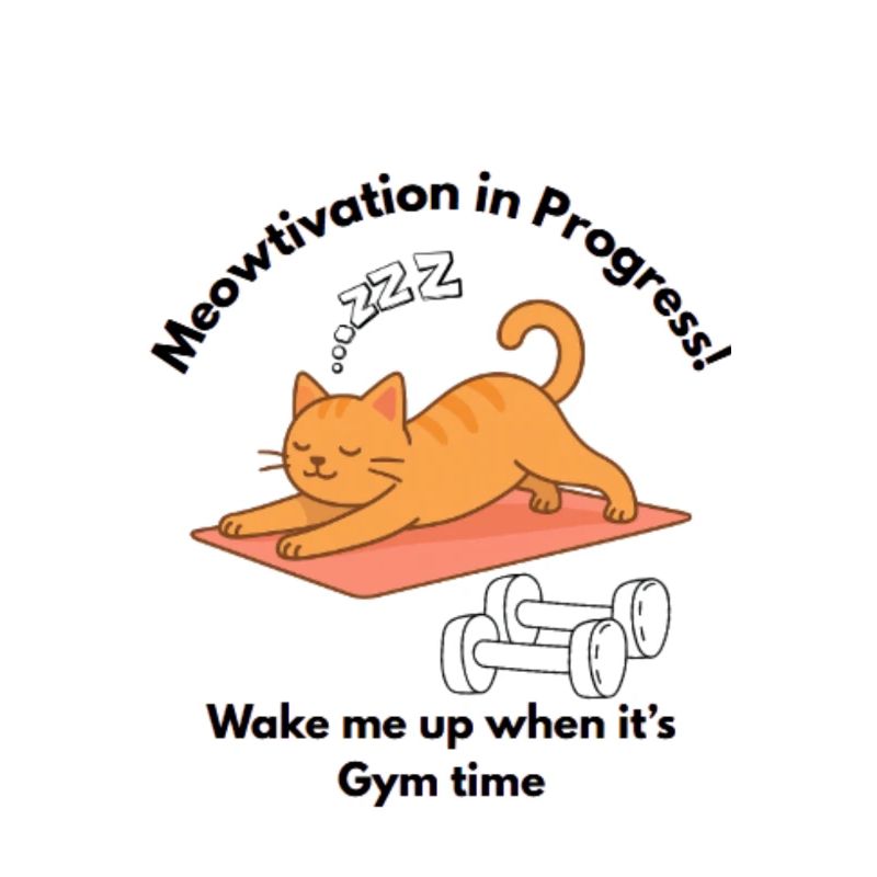 Funny Cat Workout Shirt – Meowtivation in Progress