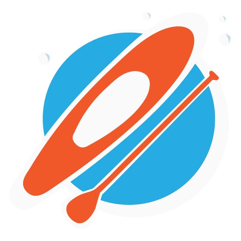 Orange Ruderboot Geschenkidee