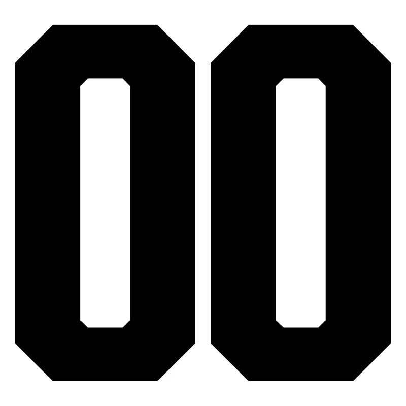 Nummer 00 große Zahlen Massive Ziffern