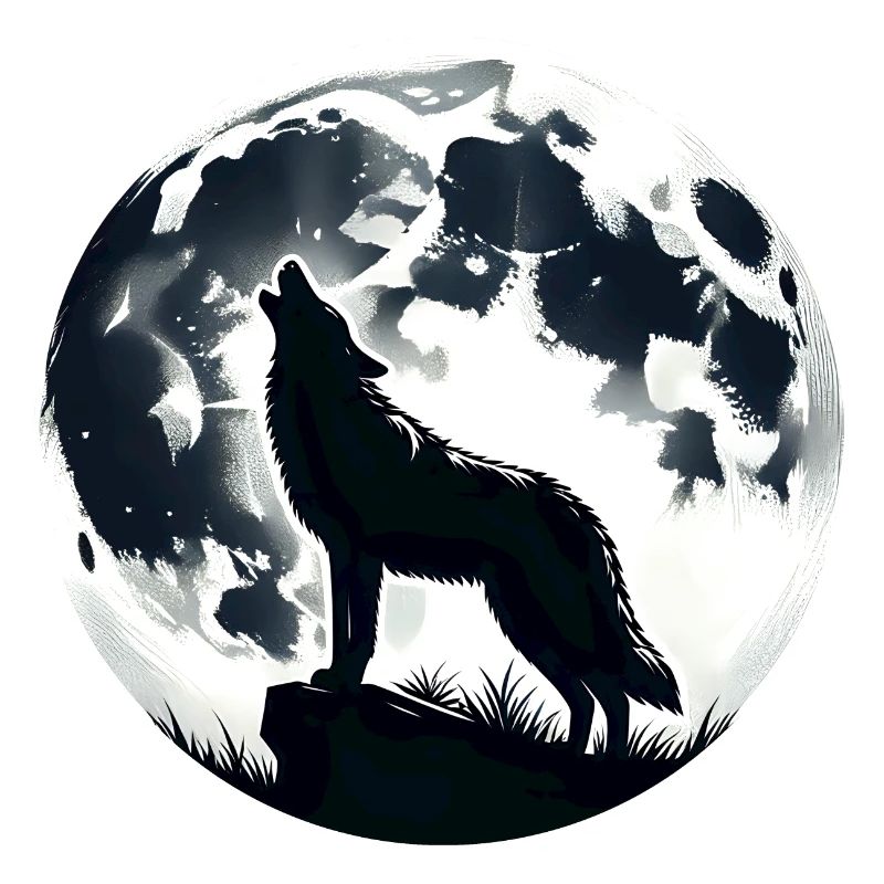 Wolf Howling At Moonlight