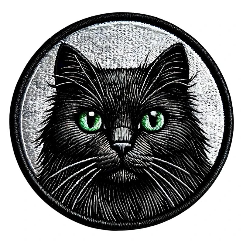 Mysterious black cat motif – unique graphics