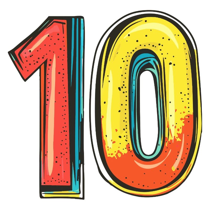 10 Numéro Coloré