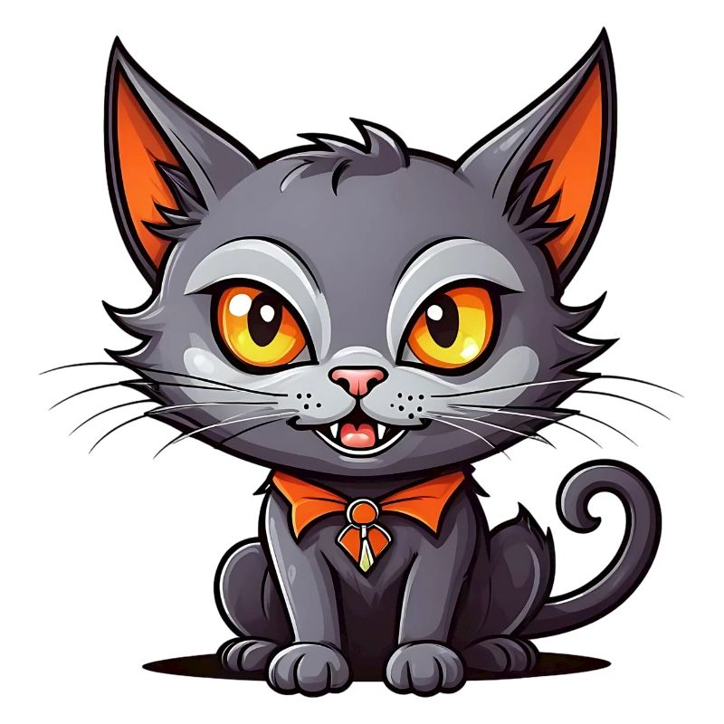 Black vampire cat