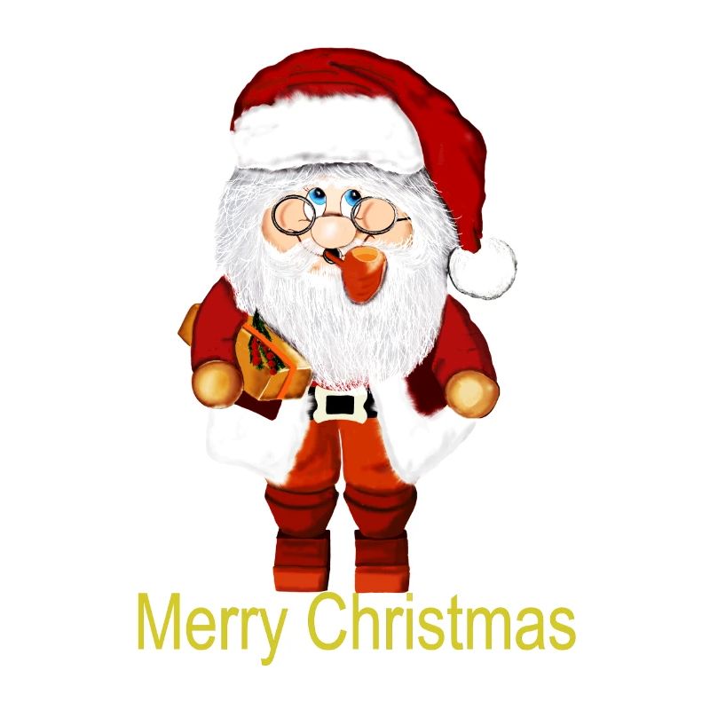 Weihnachtsmann mit Geschenkpaket