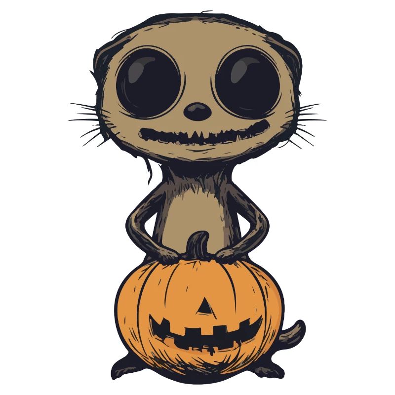 Erdmännchen Halloween Comic Lustig