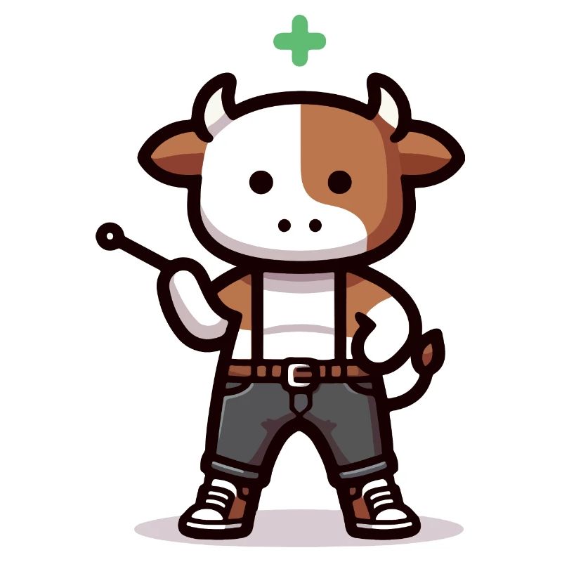 Vache avec indicateur