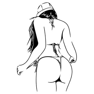 dame en bikini