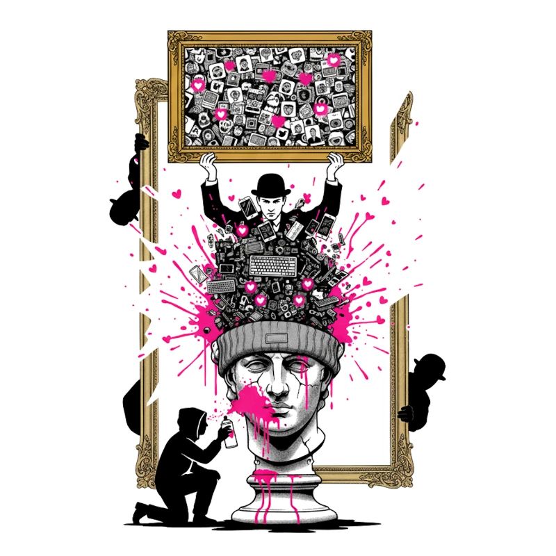Sculpture de tête PopCollage