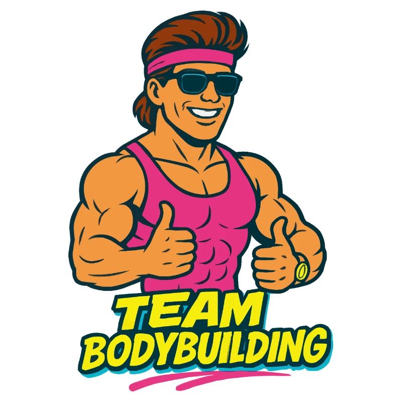 Team Bodybuilding Retro Comic