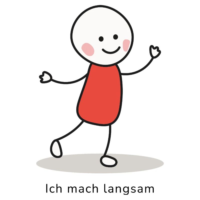 Ich mach langsam – Minimalistischer Charakter