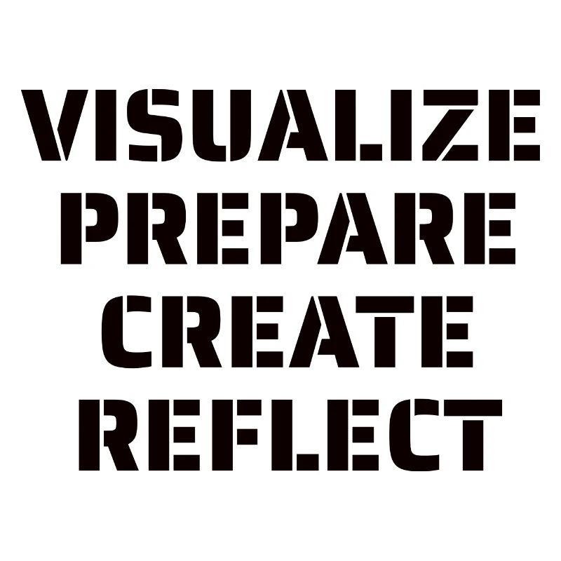 Visualize Prepare Create Reflect - Artist Quote