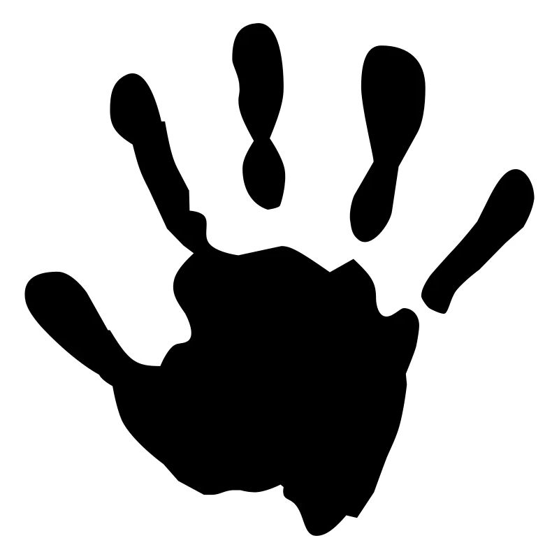 Bébé dans le ventre empreinte de main