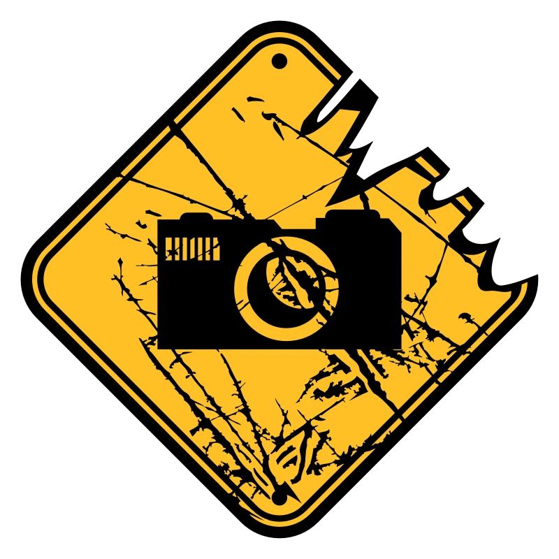 Caméra signe de danger AVERTISSEMENT