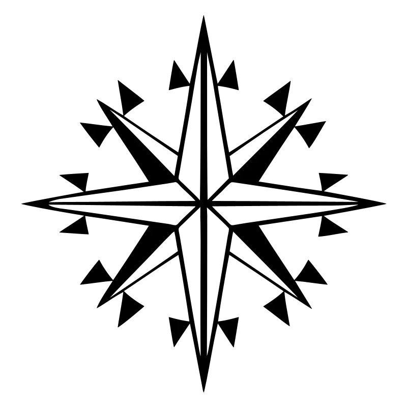 Navigation, Kompass, Orientierungswindrose