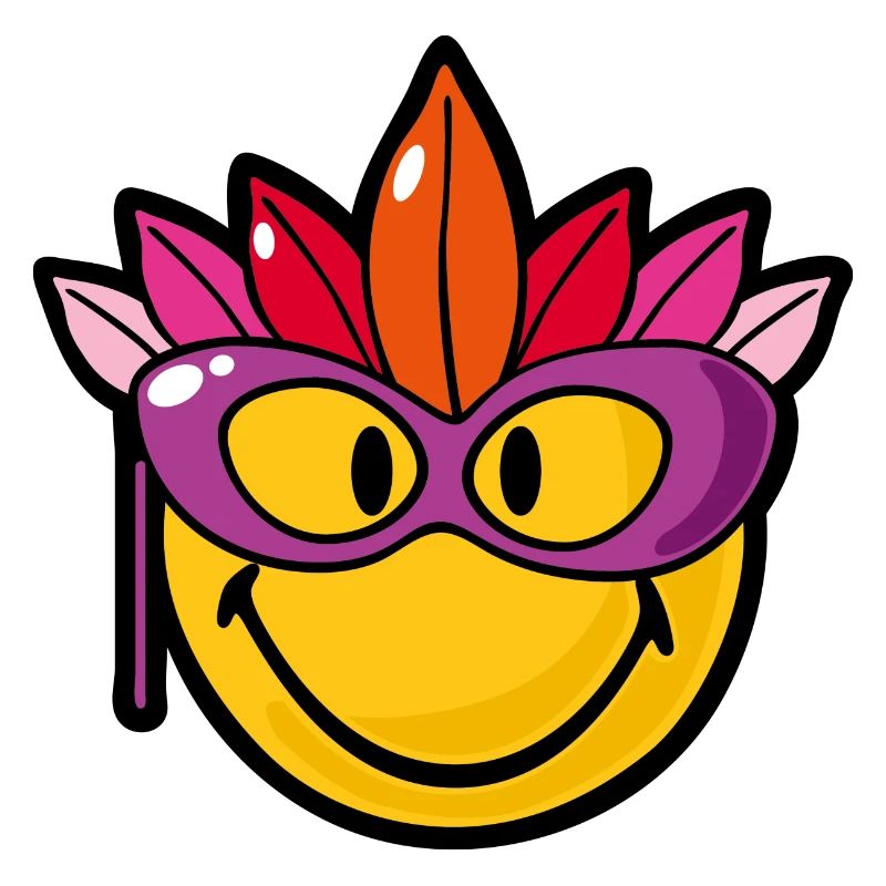 Smiley Mardi Gras