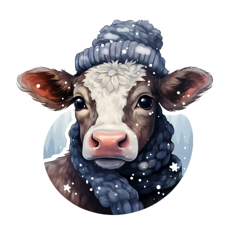 Mega süßes Kälbchen im Winter