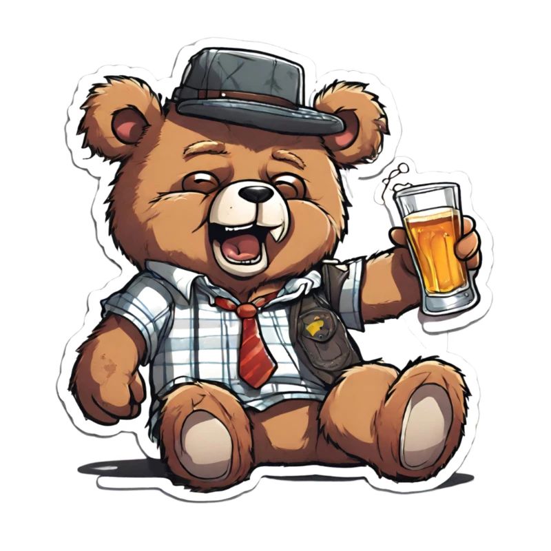 Feiernder Teddy mit Stil