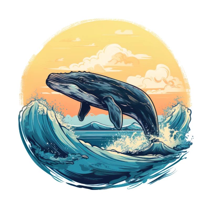Sunset whale