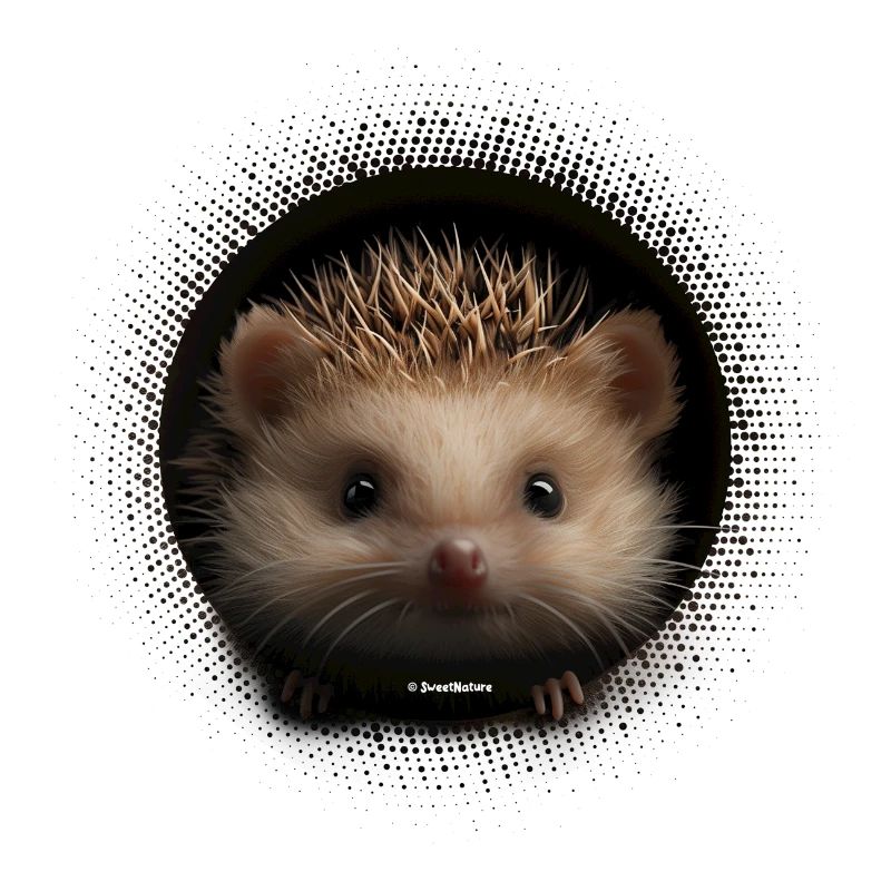 Hérisson mignon avec vison