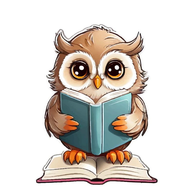 Eule lesen Bücher