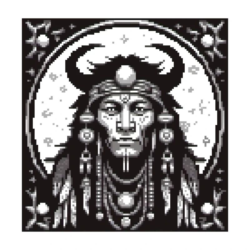 Stammes-Mond-Pixel