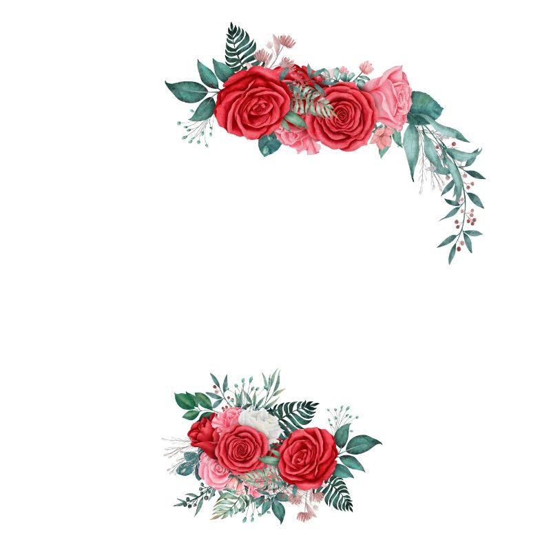 Red Floral Bride Team - Bachelorette Party Gift Idea