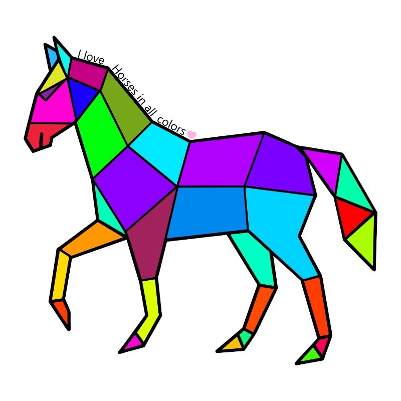 pferd polygon bunt
