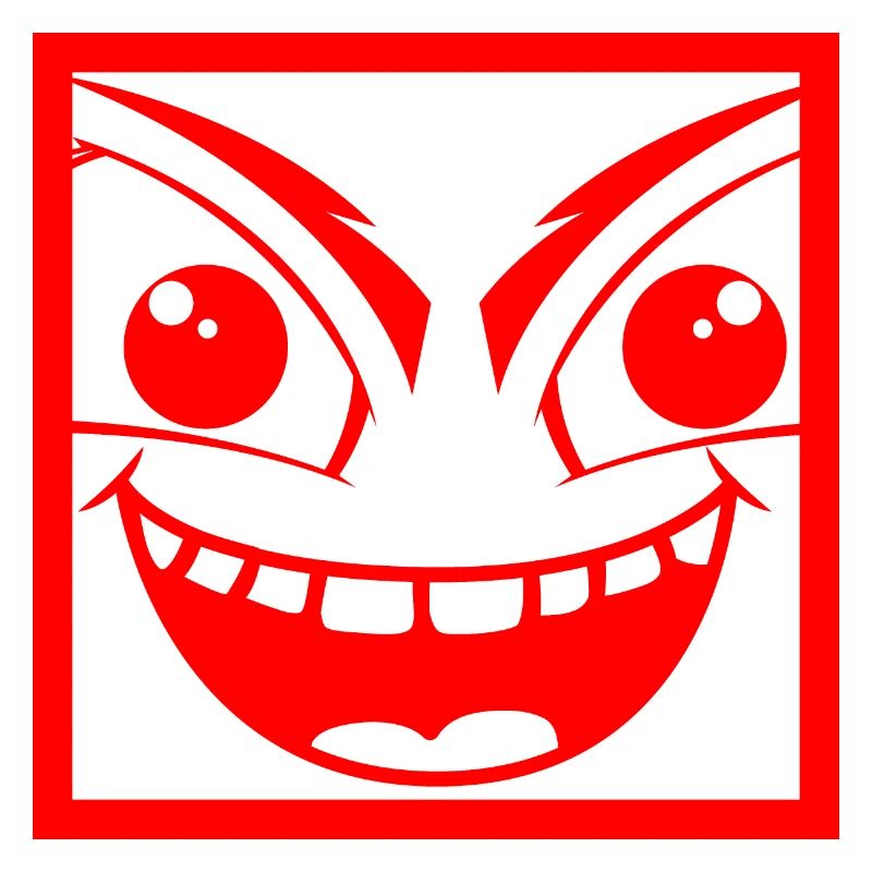 Mischievous monster with human face