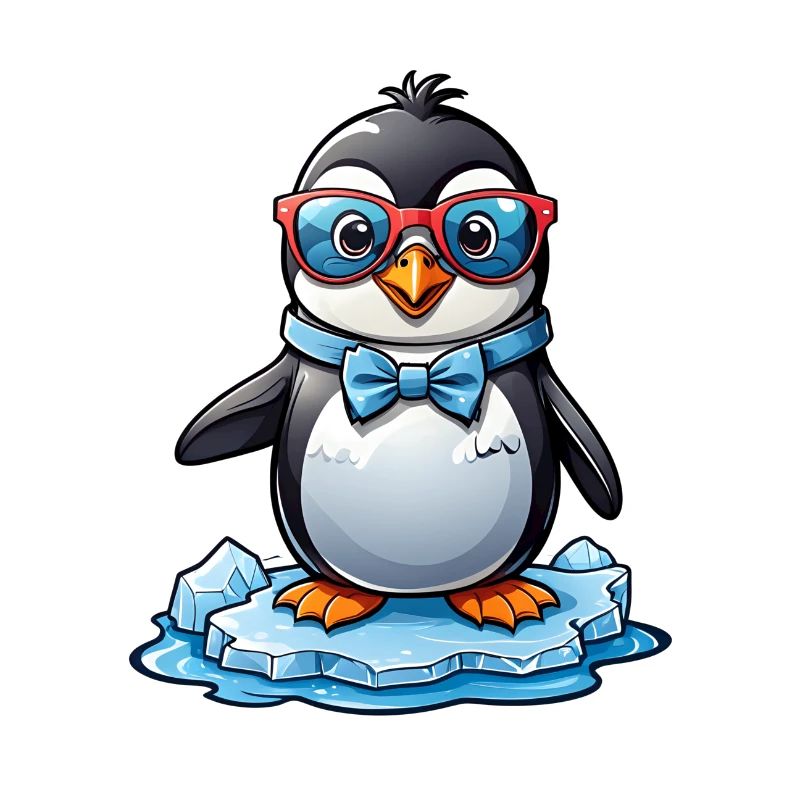 Pinguin mit Brille