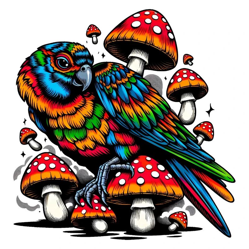 Psychedelic Parrot Paradise