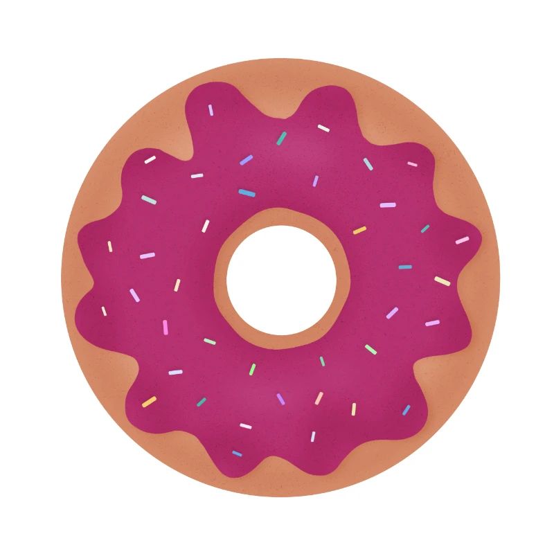 Donut mit pinker Glasur