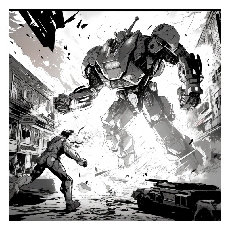 Bande dessinée de combat de robots