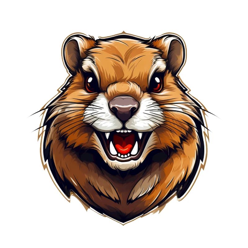 Wild angry animal pugnacious combative gopher